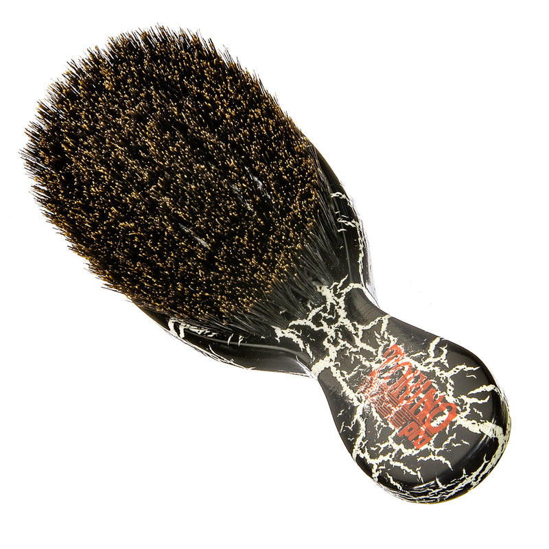 Torino Pro Wave Brush #208-  11 Row Soft Brush Stub oval handle- 100% Pure Boar extra long bristles- Great to lay down your waves
