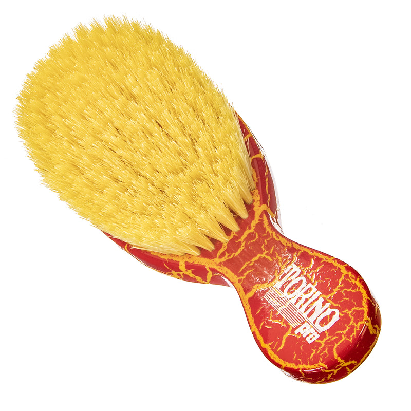 Torino Pro Wave Brush #209-  11 Row Medium Brush Stub oval handle- 100% Pure Boar Extra long bristles- Great pull a true workhorse