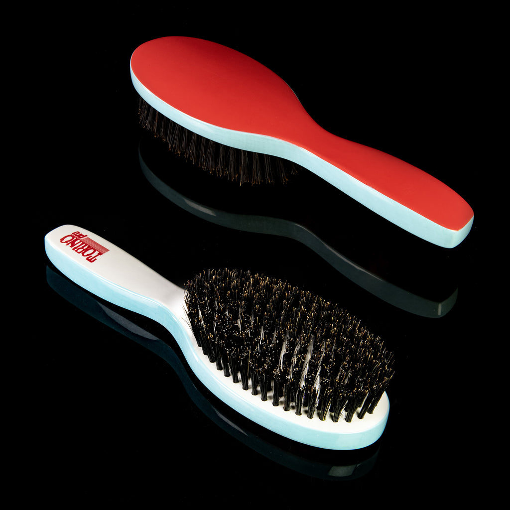 Torino Pro Wave Brush #221 - Oval long handle 9 rows  Hard - Reinforced Wave brush- Great for wolfing