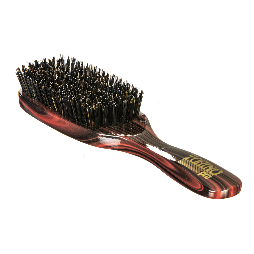 Torino Pro Wave Brush #228-  7 Row Hard Brush Long handle- Reinforced Bristles -  Great to control the wolf