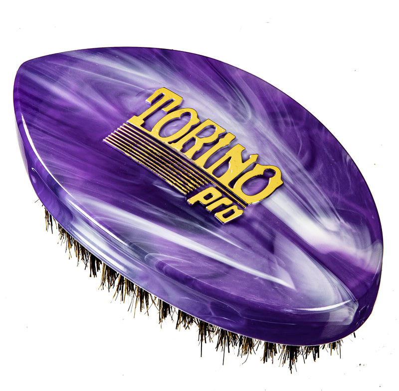 Torino Pro Curve Wave Brush #235 - Medium Curved Palm brush  -Firm medium - 100% Pure Boar Bristles