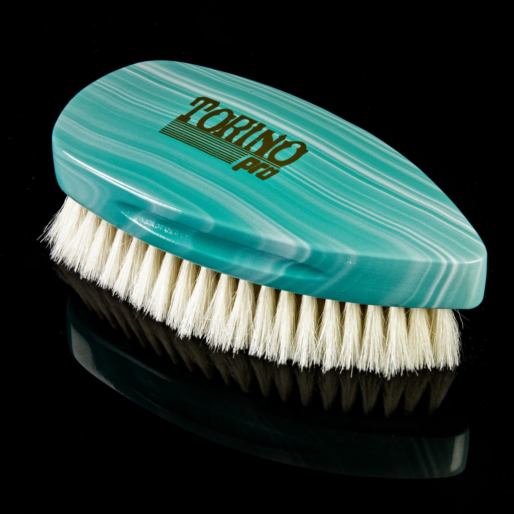 Torino Pro Wave Brush #238- Extra Soft Pointy Palm brush-100% Pure Goat Bristles