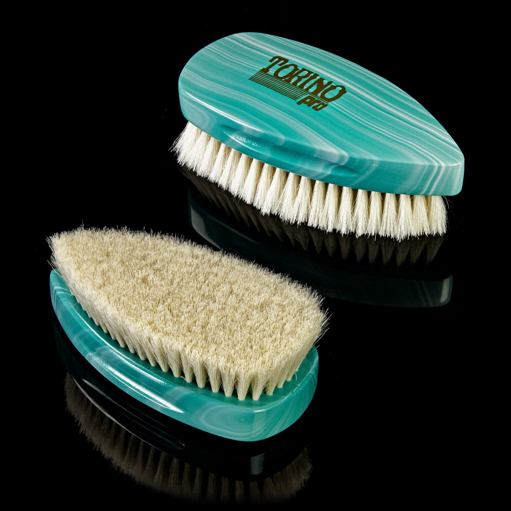 Torino Pro Wave Brush #238- Extra Soft Pointy Palm brush-100% Pure Goat Bristles