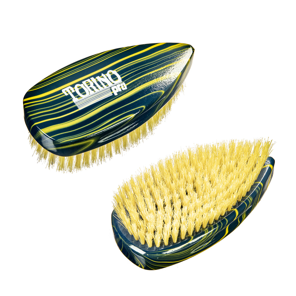 Torino Pro Wave Brush #239- Medium Soft Pointy Palm brush-100% Pure Boar Bristles
