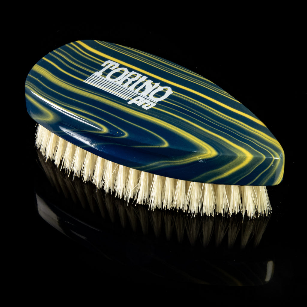 Torino Pro Wave Brush #239- Medium Soft Pointy Palm brush-100% Pure Boar Bristles