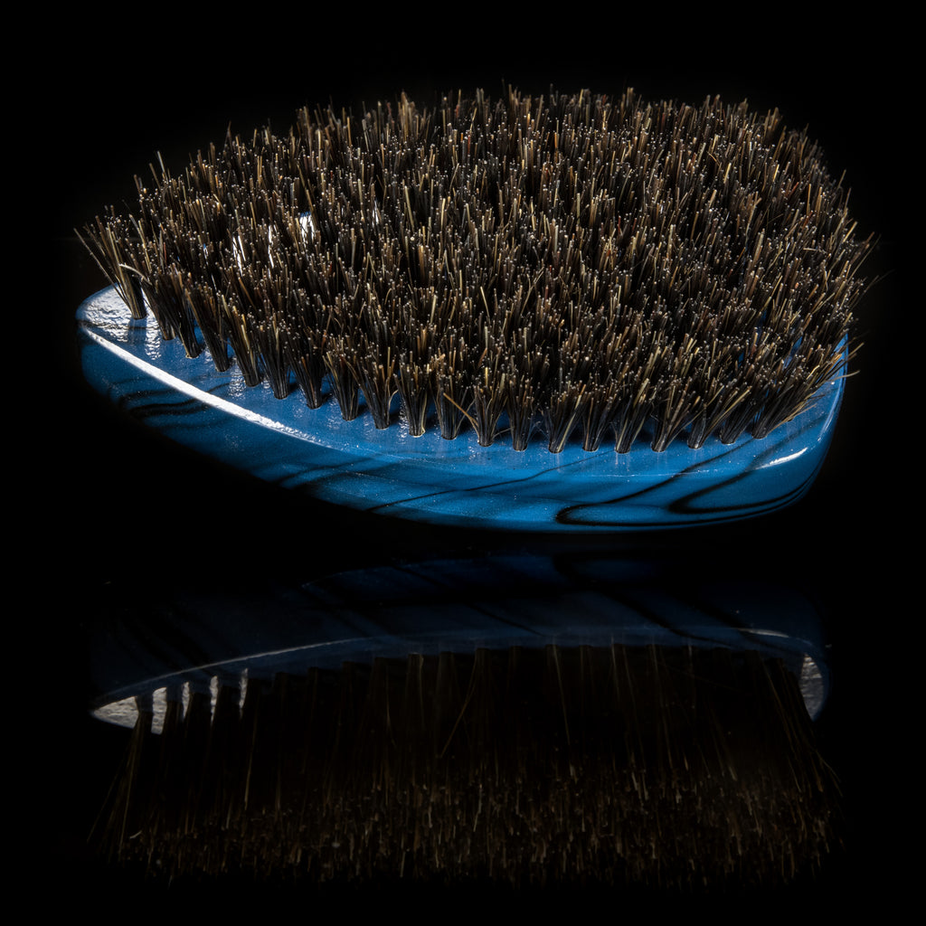 Torino Pro Wave Brush #241- Medium Pointy Palm brush-100% Extra Long Pure Boar Bristles -  Great workhorse