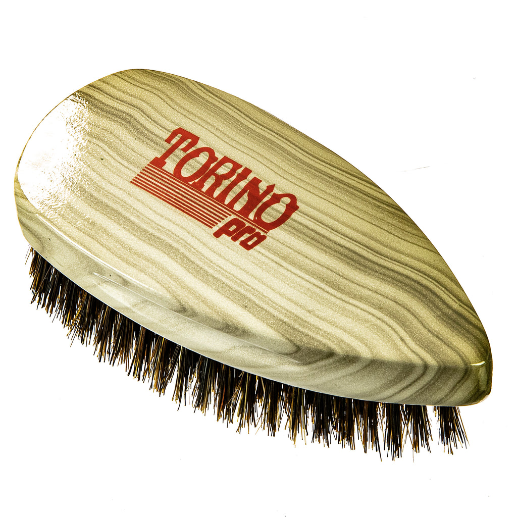 Torino Pro Wave Brush #243- Medium Pointy Palm brush-100% Pure Boar Bristles