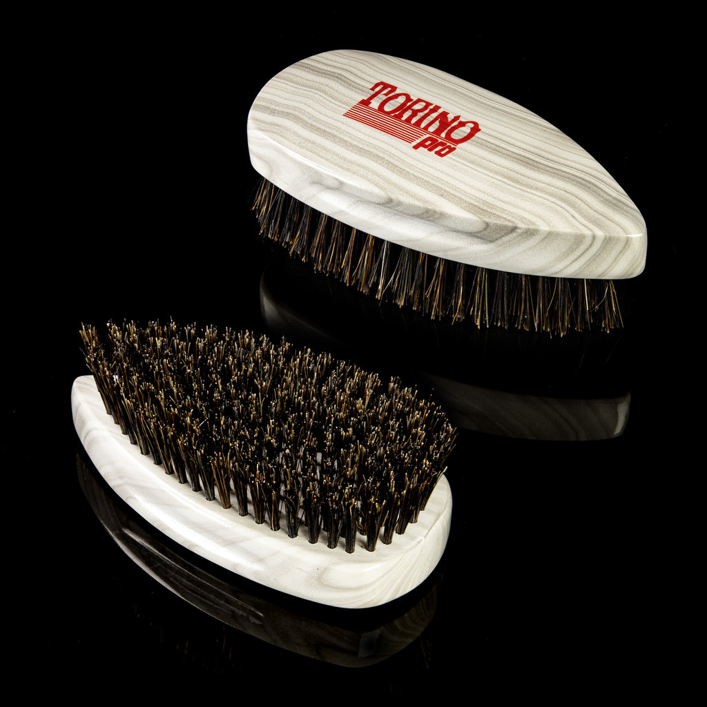 Torino Pro Wave Brush #243- Medium Pointy Palm brush-100% Pure Boar Bristles