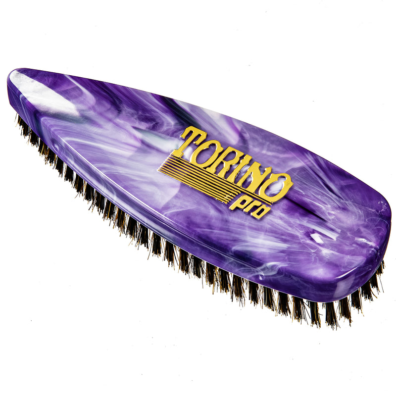 Torino Pro Wave Brush #251 - Medium Hard Pointy Palm Brush  - Reinforced Boar Bristles