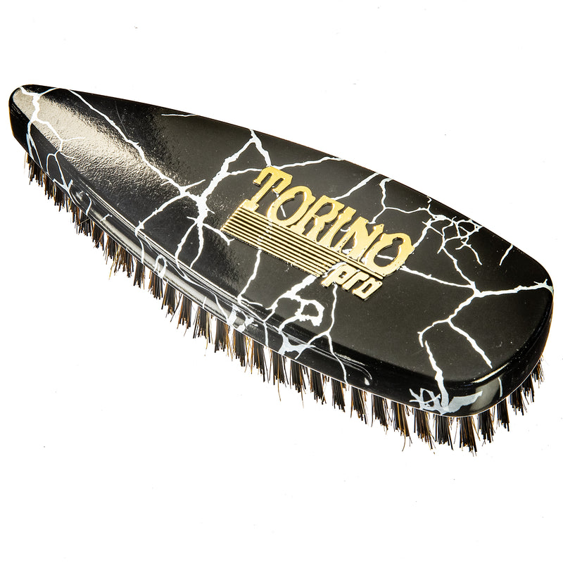 Torino Pro Wave Brush #252. - Hard Pointy Palm Brush  - Reinforced Boar Bristles