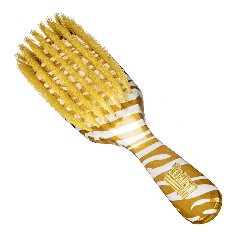 Torino Pro Wave Brush #253. - Extra soft 7 Row Long handle Brush  - 100% Boar Bristles