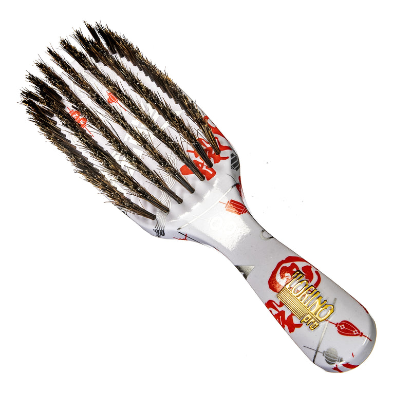 Torino Pro Wave Brush #259 - 7 Row Medium Hard Long handle Brush  - Reinforced Bristles
