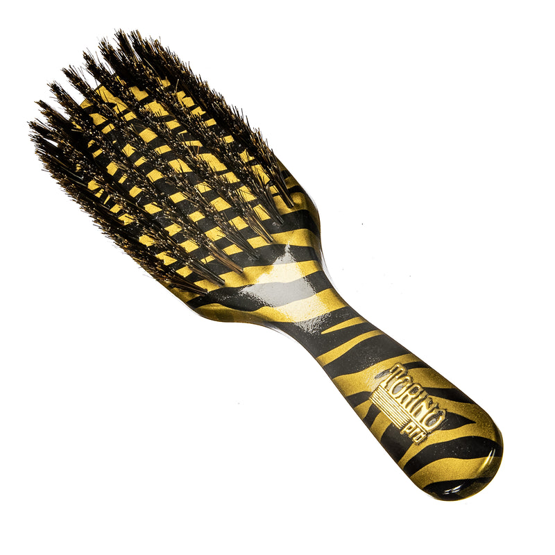 Torino Pro Wave Brush #262 - 7 Row Medium Long handle Brush  - 100% Pure Boar Bristles