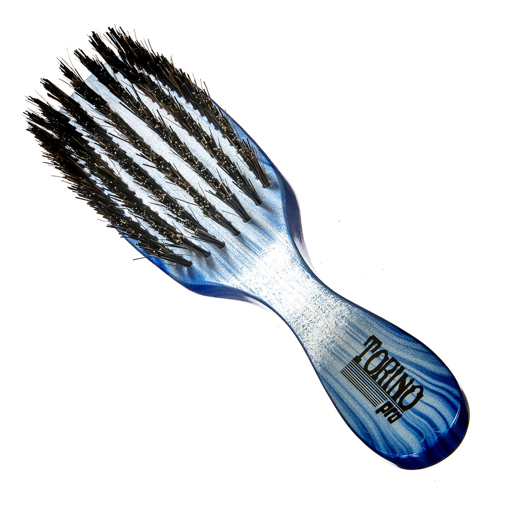 Torino Pro Wave Brush #711-  7 Row Hard Brush Long handle- Reinforced Bristles -  Great to control the wolf