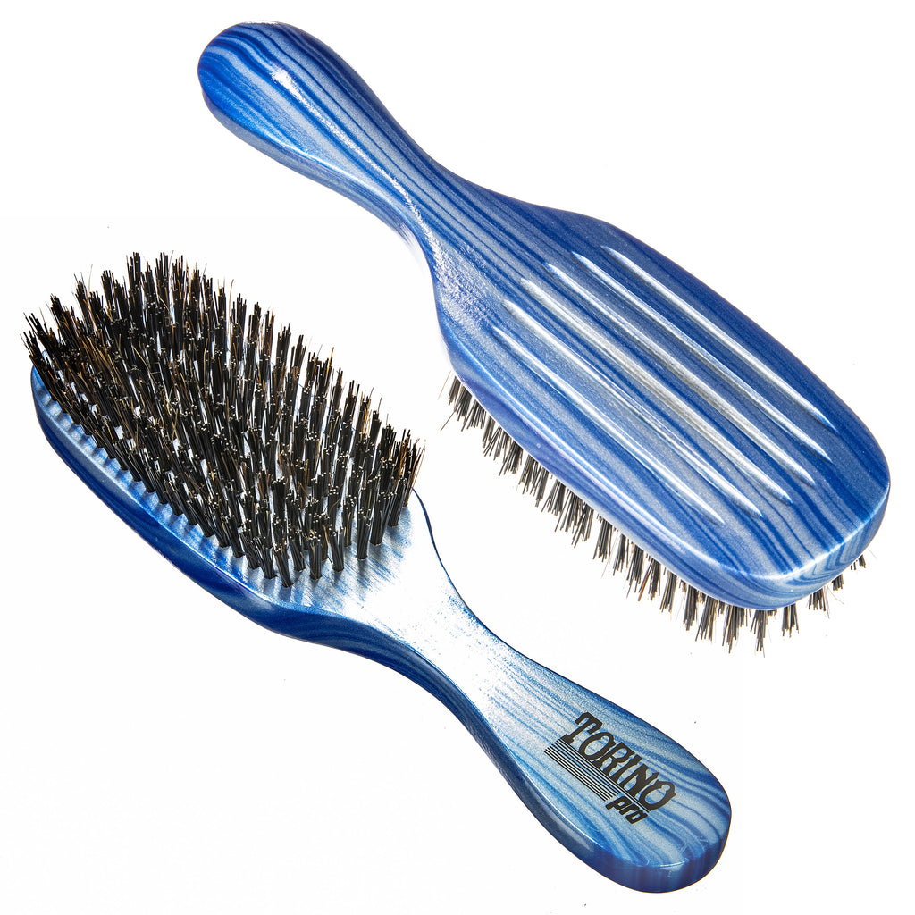 Torino Pro Wave Brush #711-  7 Row Hard Brush Long handle- Reinforced Bristles -  Great to control the wolf