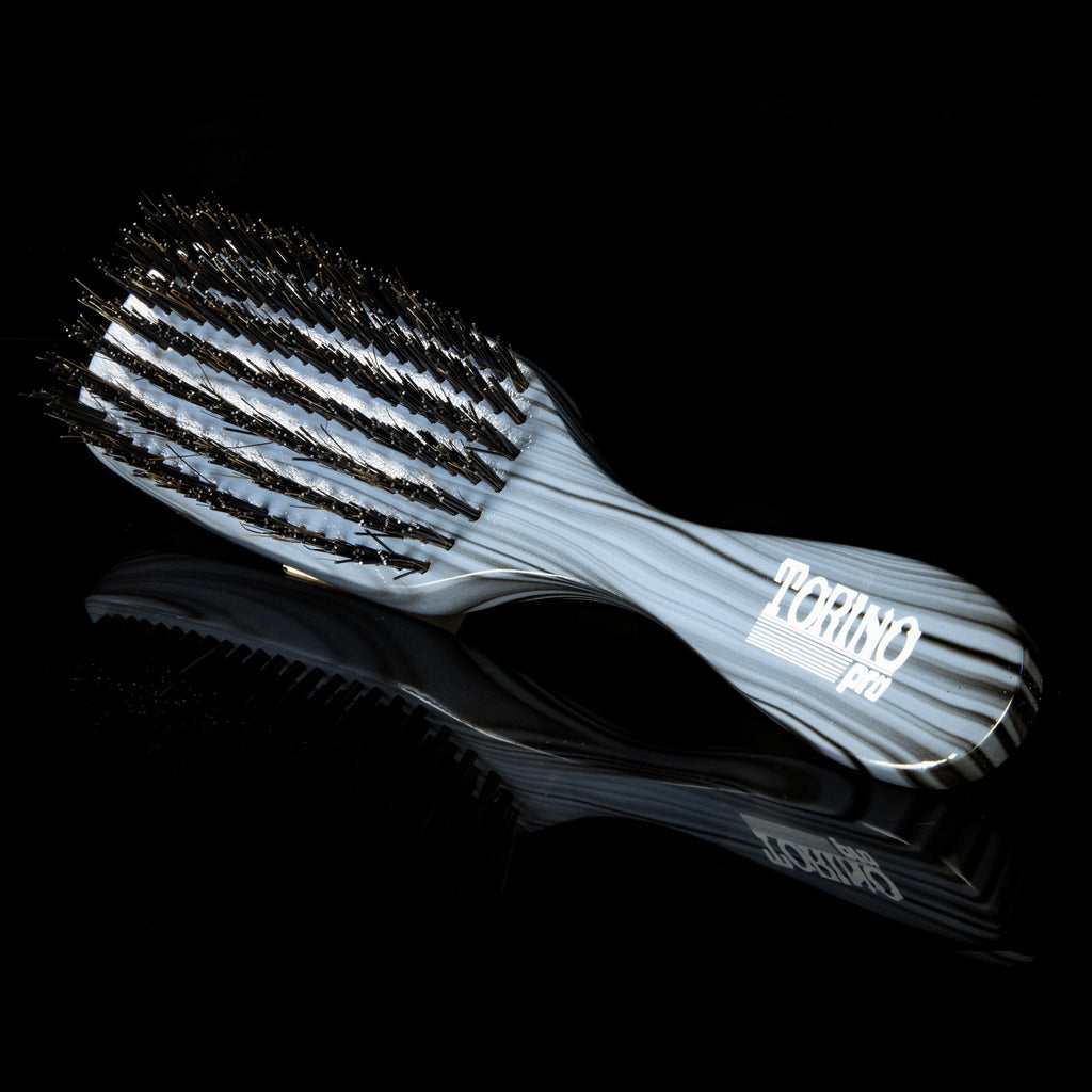 Torino Pro Wave Brush #718-  7 Row Hard Brush Long handle- Reinforced Bristles -  Great to control the wolf