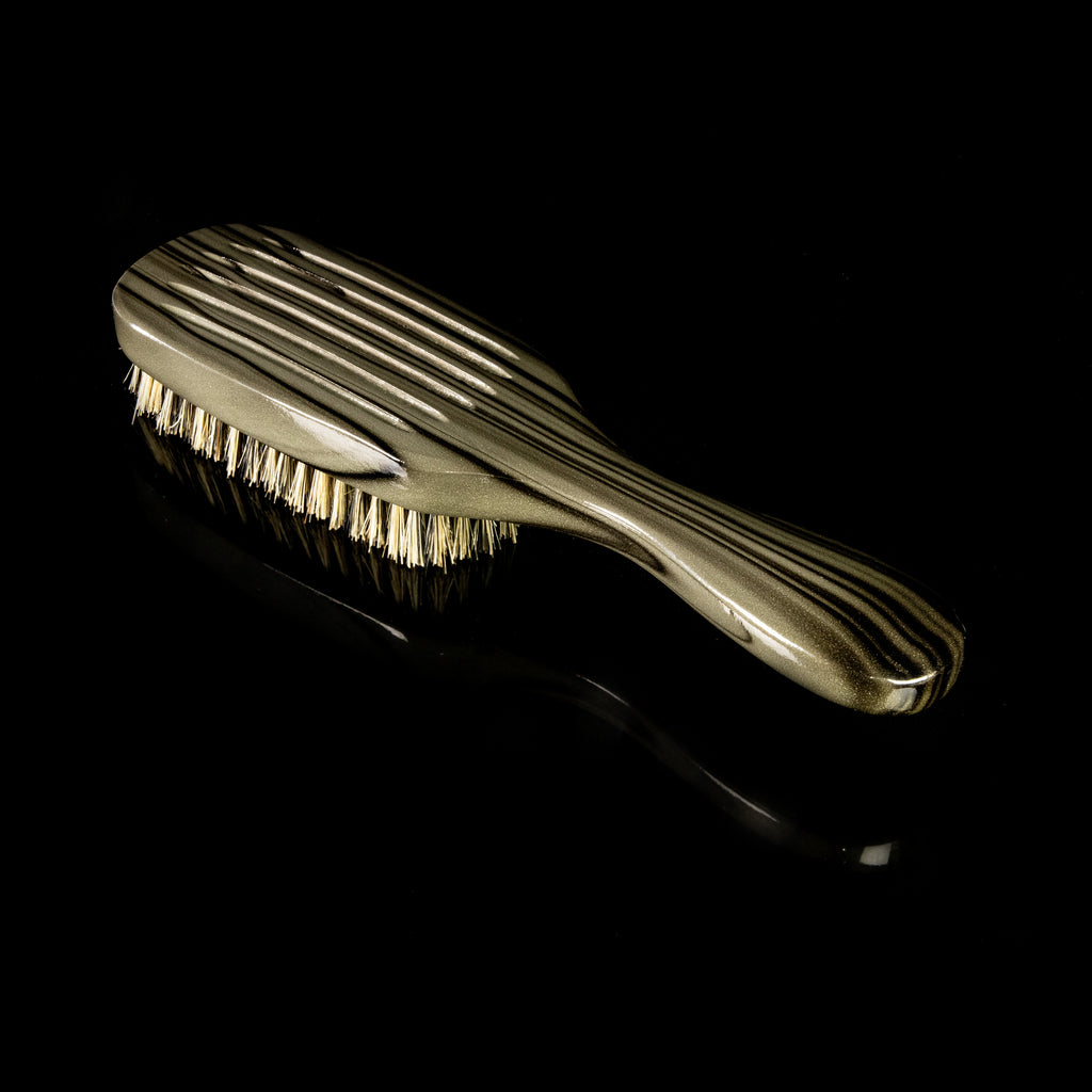 Torino Pro Wave Brush #8719- 7 Row Medium Long Handle Wave brush - 100% Boar Bristles