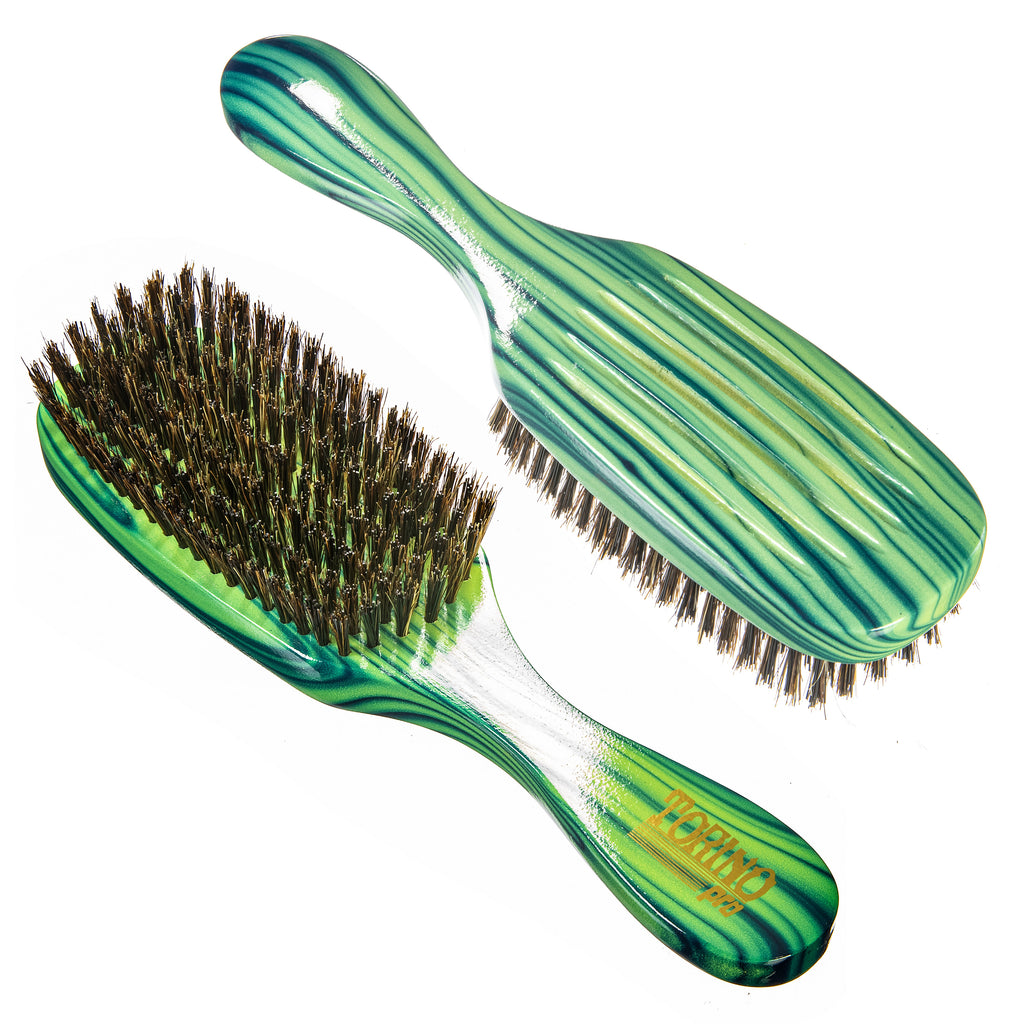 Torino Pro Wave Brush #8739- 7 Row Medium Hard Long Handle Wave brush - Reinforced Bristles