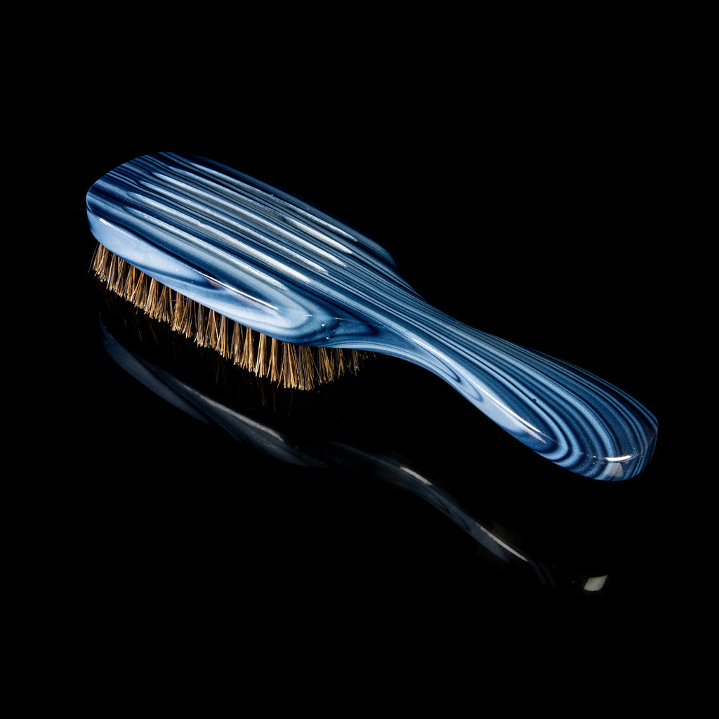 Torino Pro Wave Brush #8749- 7 Row Medium Soft Long Handle Wave brush - 100% Boar Bristles