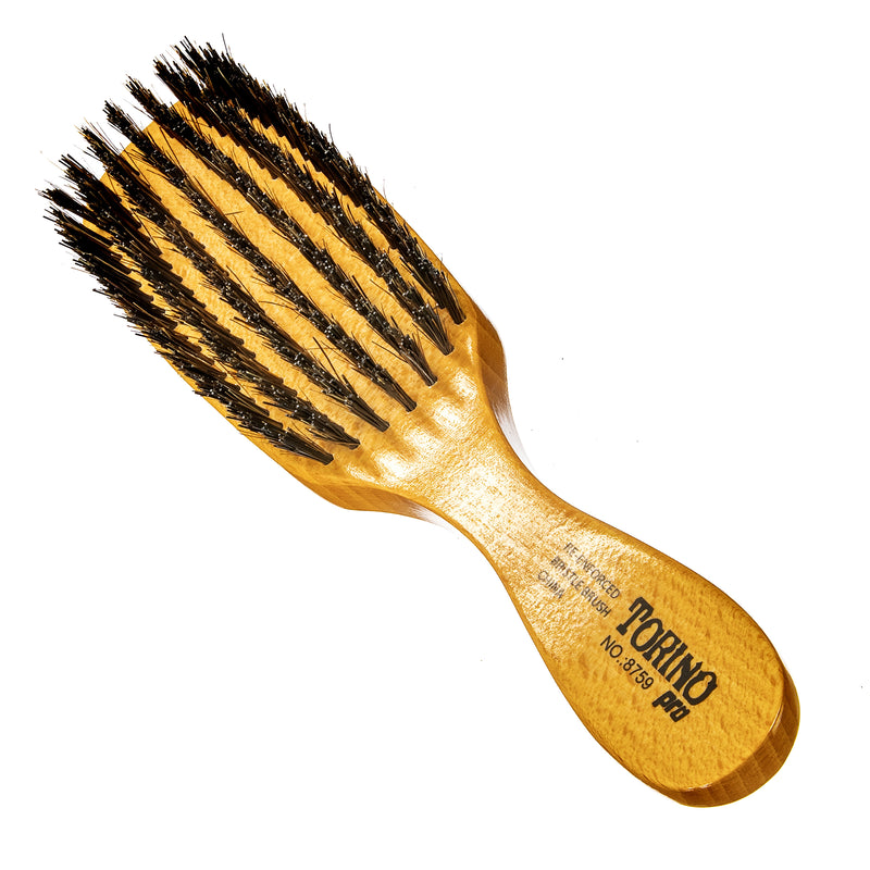 Torino Pro Wave Brush #8759- 7 Row Hard Long Handle Wave brush - Reinforced Bristles