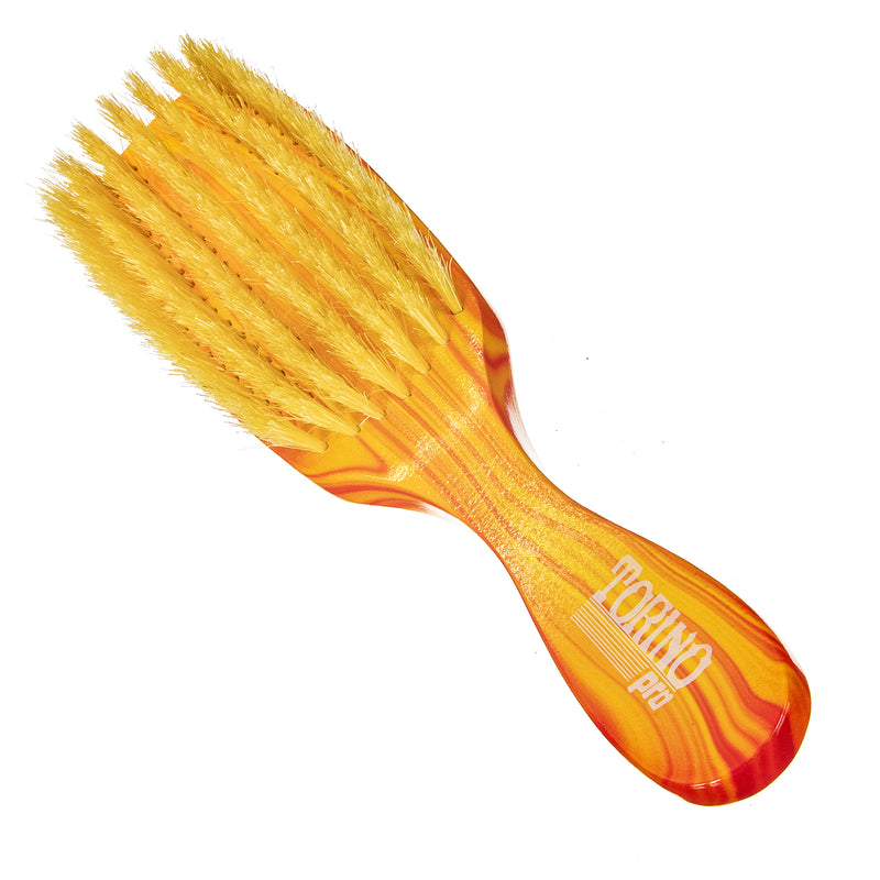 Torino Pro Wave Brush #8789- 7 Row Soft Long Handle 360 Wave brush - 100% Boar Bristles