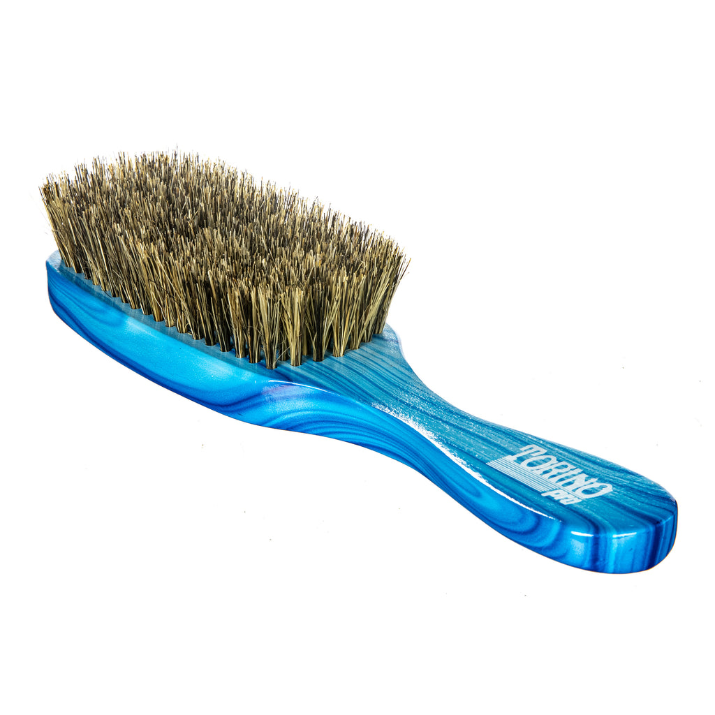 Torino Pro Wave Brush #8799- 7 Row Medium Long Handle 360 Wave brush - 100% Boar Bristles
