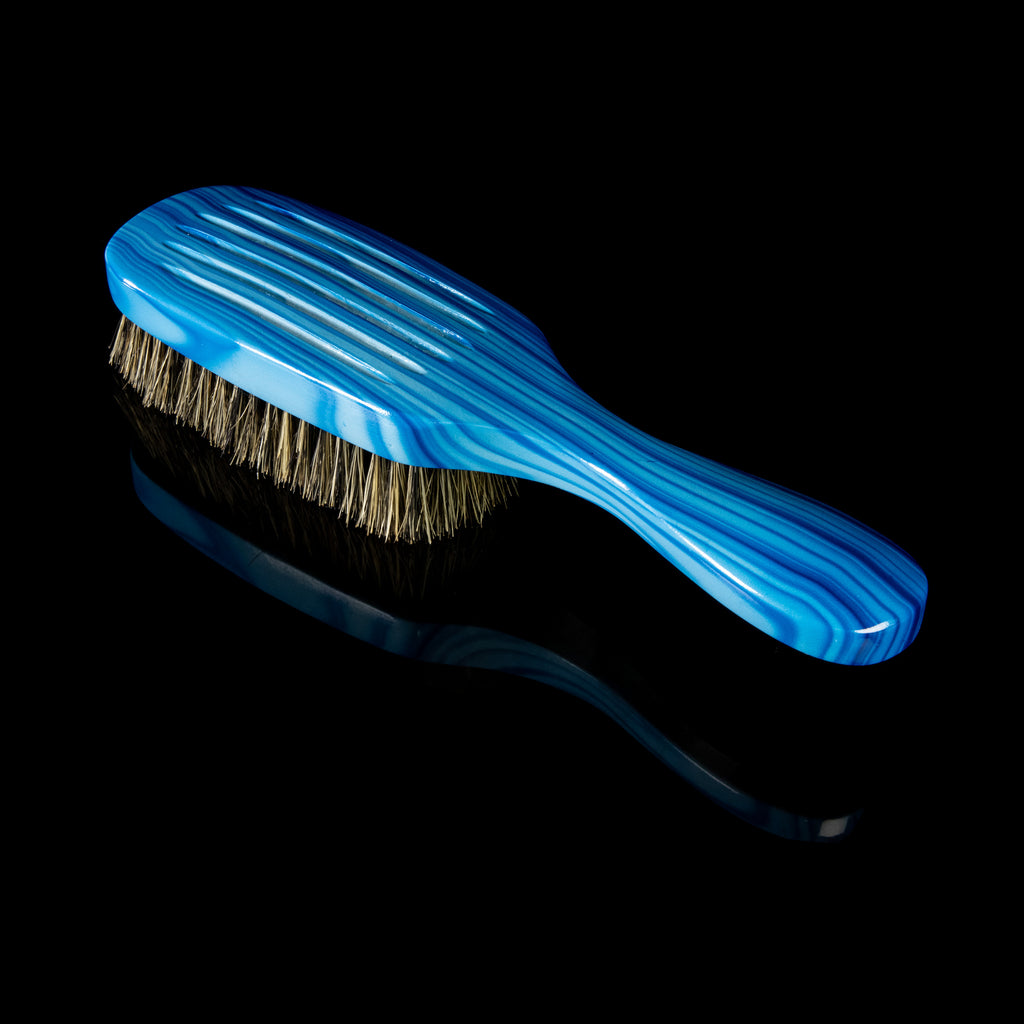 Torino Pro Wave Brush #8799- 7 Row Medium Long Handle 360 Wave brush - 100% Boar Bristles