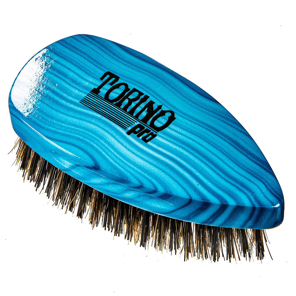 Torino Pro Wave Brush #246- Medium Hard Pointy Palm brush - Reinforced Extra long bristles