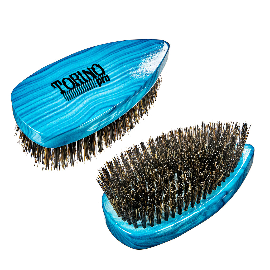 Torino Pro Wave Brush #246- Medium Hard Pointy Palm brush - Reinforced Extra long bristles
