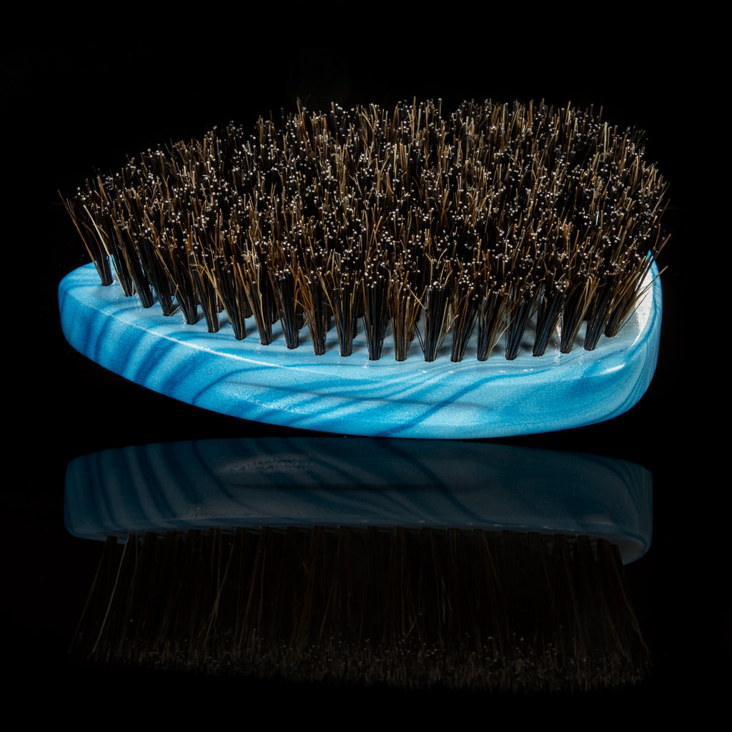 Torino Pro Wave Brush #246- Medium Hard Pointy Palm brush - Reinforced Extra long bristles