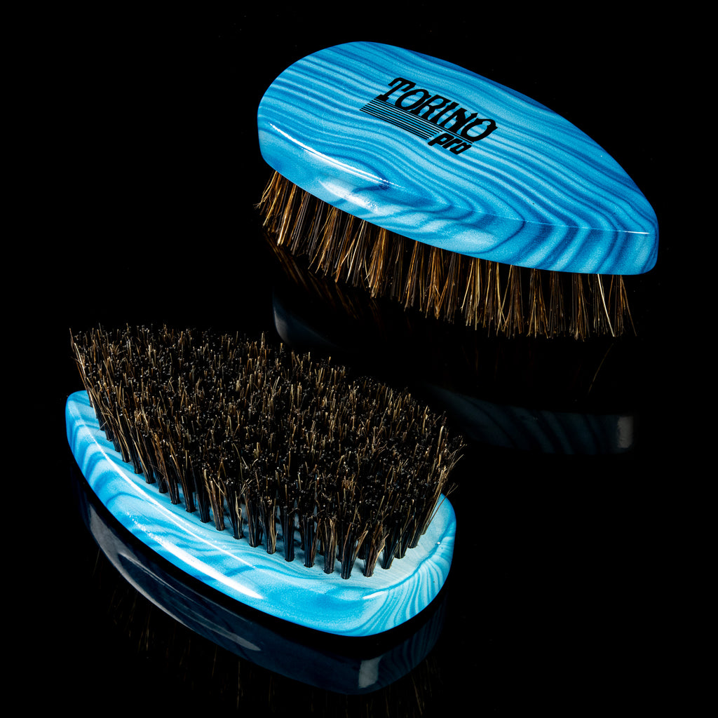 Torino Pro Wave Brush #246- Medium Hard Pointy Palm brush - Reinforced Extra long bristles