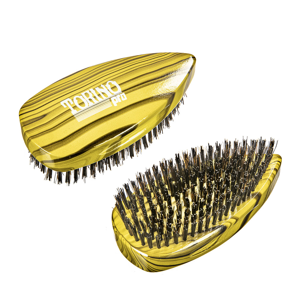 Torino Pro Wave Brush #903- Extra Hard Pointy Palm brush- Reinforced Bristles -  Great wolfing brush