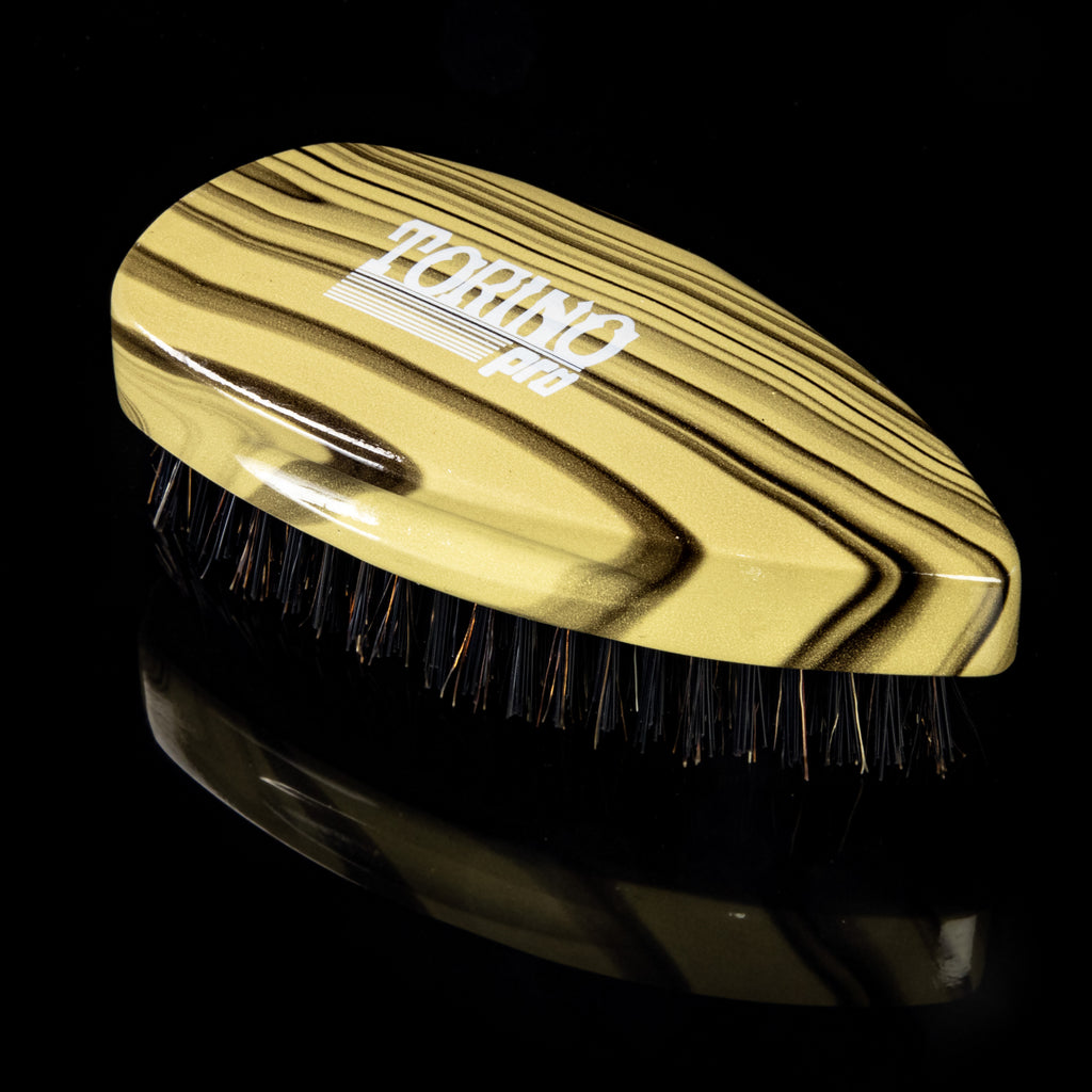 Torino Pro Wave Brush #903- Extra Hard Pointy Palm brush- Reinforced Bristles -  Great wolfing brush