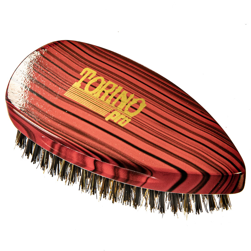 Torino Pro Wave Brush #905- Medium Hard Pointy Palm brush- Reinforced Bristles -  Great wolfing brush