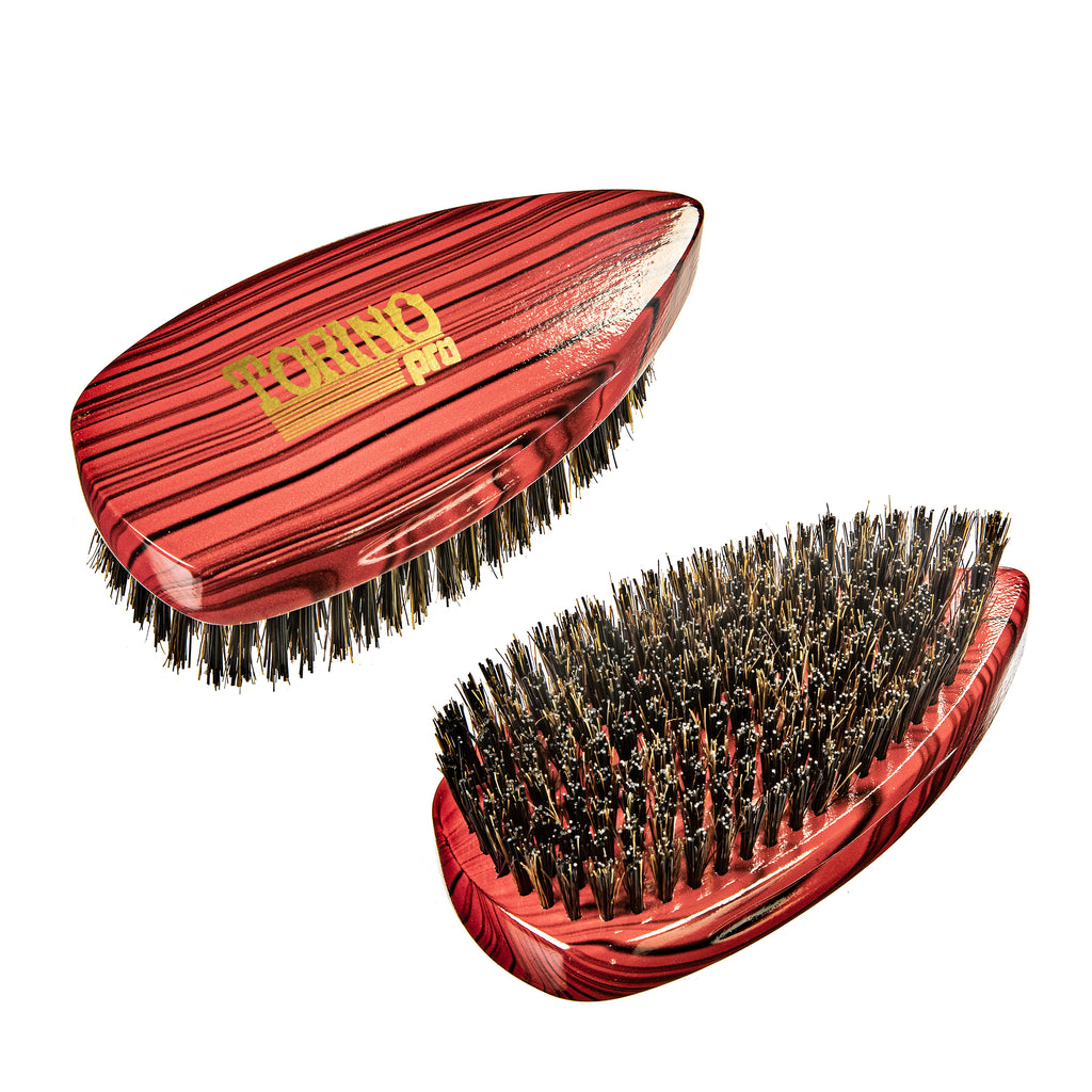 Torino Pro Wave Brush #905- Medium Hard Pointy Palm brush- Reinforced Bristles -  Great wolfing brush