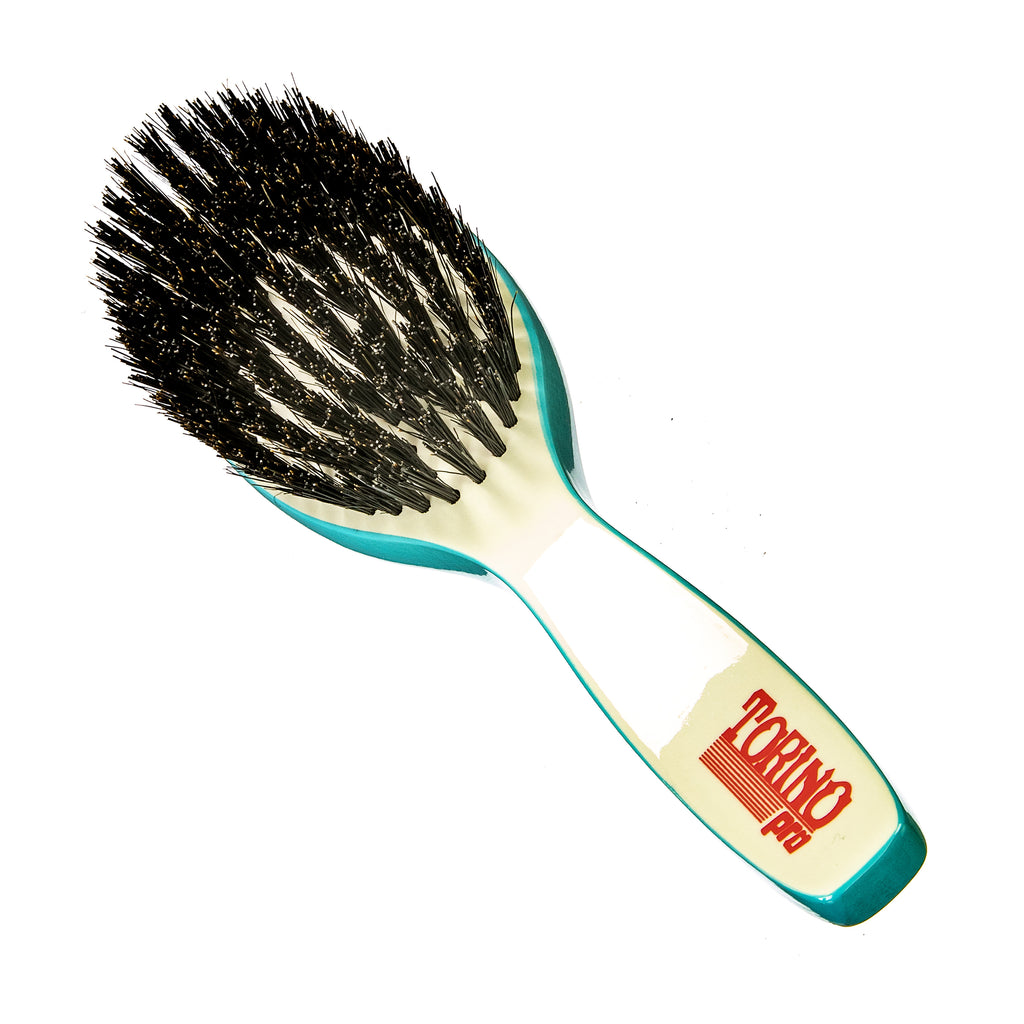 Torino Pro Wave Brush #221 - Oval long handle 9 rows  Hard - Reinforced Wave brush- Great for wolfing