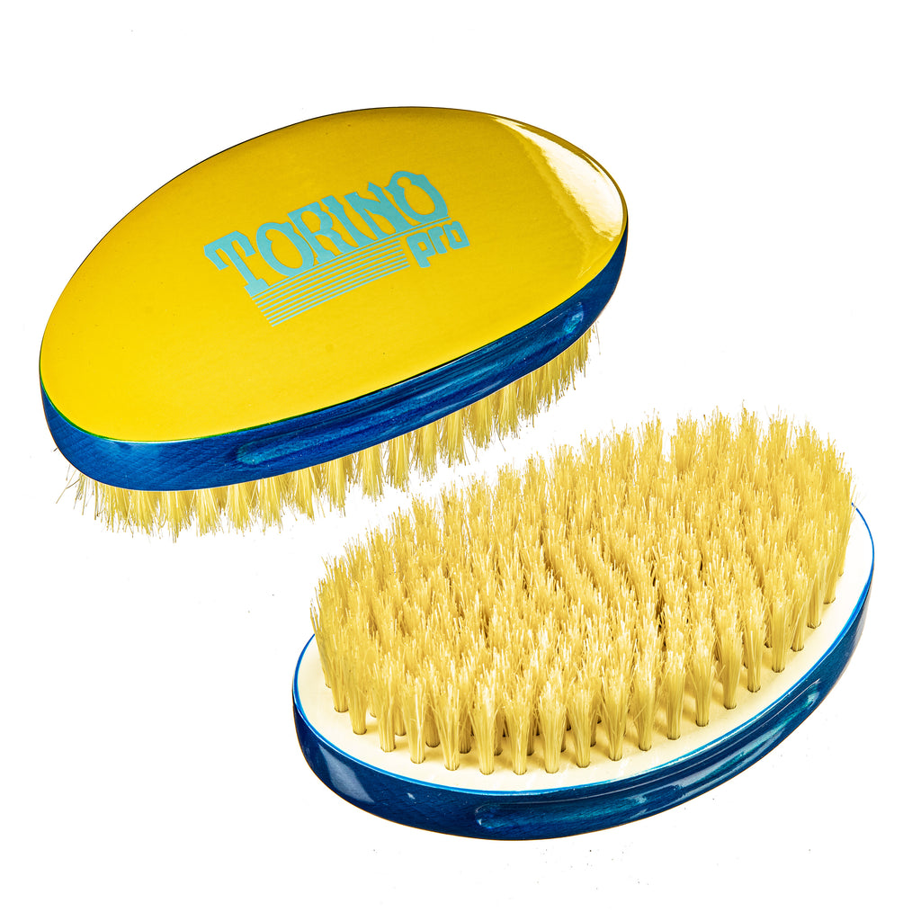 Torino Pro Curve Wave Brush #222 - Medium Curved Palm brush  - 100% Pure Boar Bristles