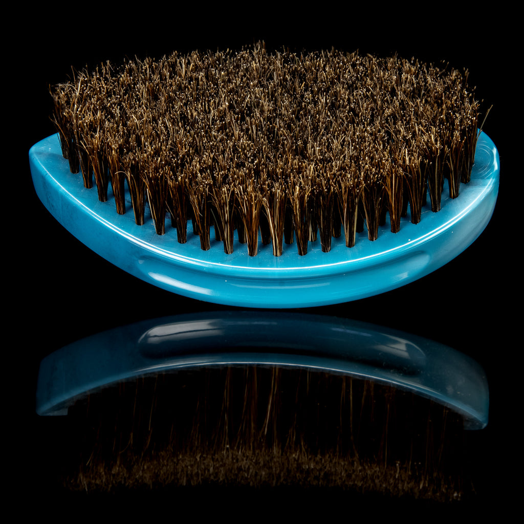 Torino Pro Curve Wave Brush #233 - Medium Soft Curved Palm brush  - 100% Extra Long  Pure Boar Bristles Bristles -