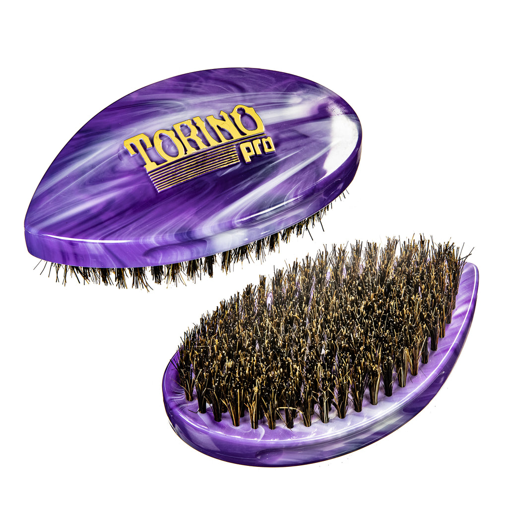 Torino Pro Curve Wave Brush #235 - Medium Curved Palm brush  -Firm medium - 100% Pure Boar Bristles