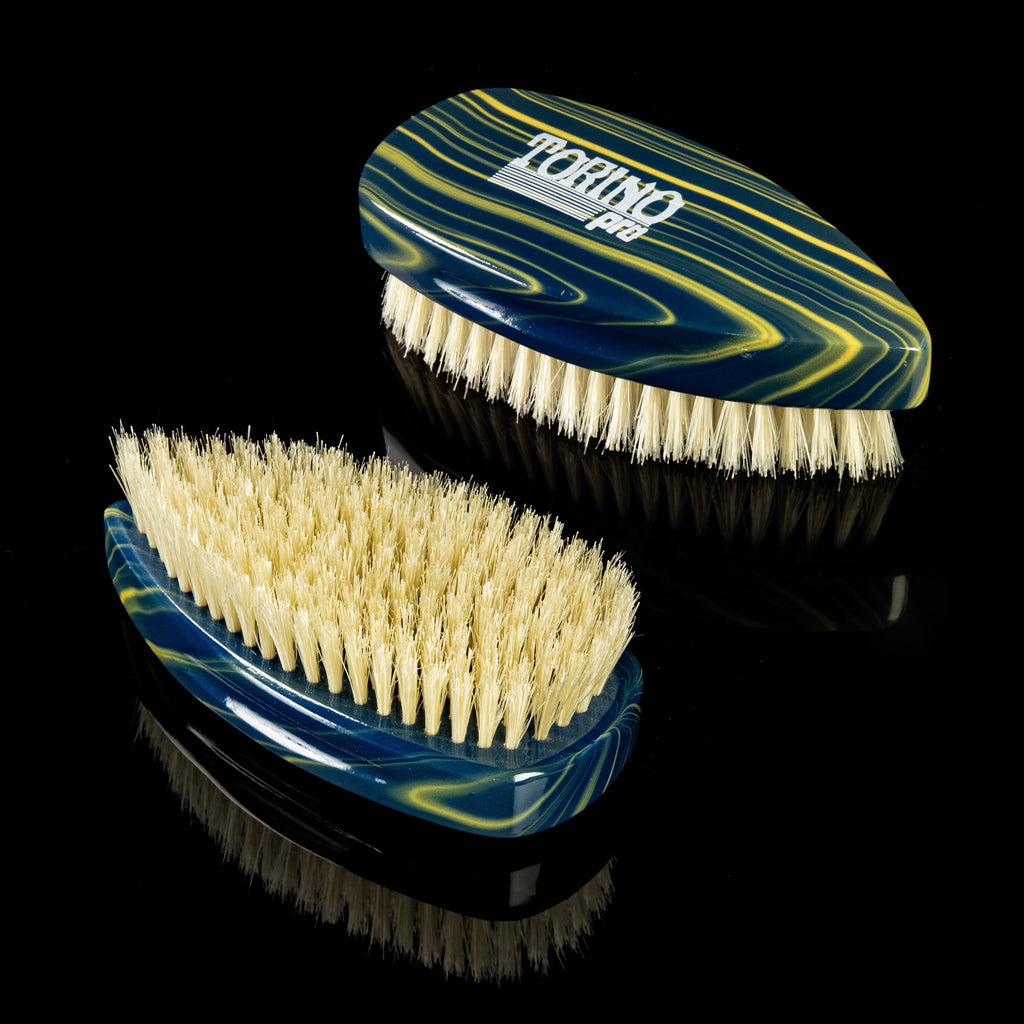 Torino Pro Wave Brush #239- Medium Soft Pointy Palm brush-100% Pure Boar Bristles