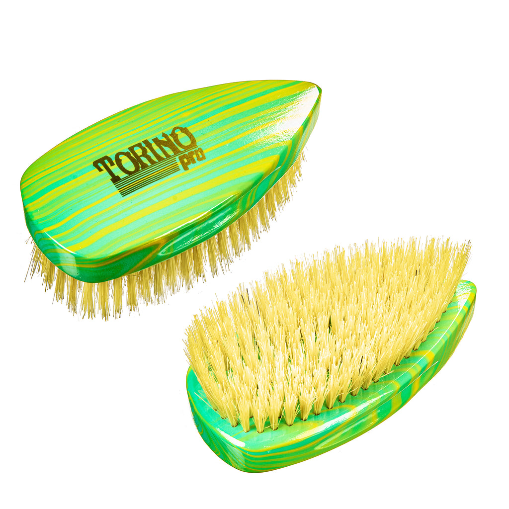 Torino Pro Wave Brush #242- Medium Pointy Palm brush-100% Extra Long Pure Boar Bristles