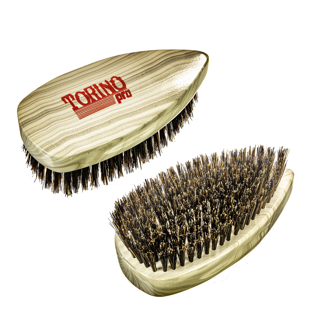 Torino Pro Wave Brush #243- Medium Pointy Palm brush-100% Pure Boar Bristles