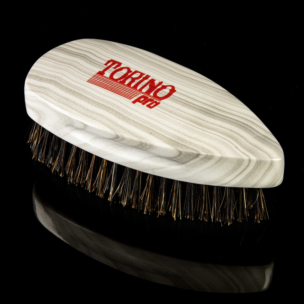 Torino Pro Wave Brush #243- Medium Pointy Palm brush-100% Pure Boar Bristles