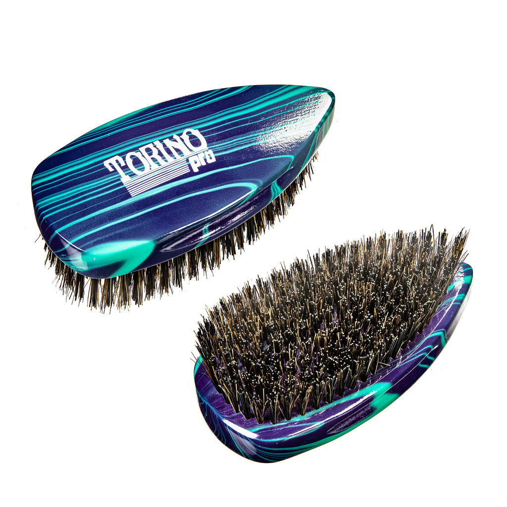 Torino Pro Wave Brush #244- Hard Pointy Palm brush- Reinforced Bristles