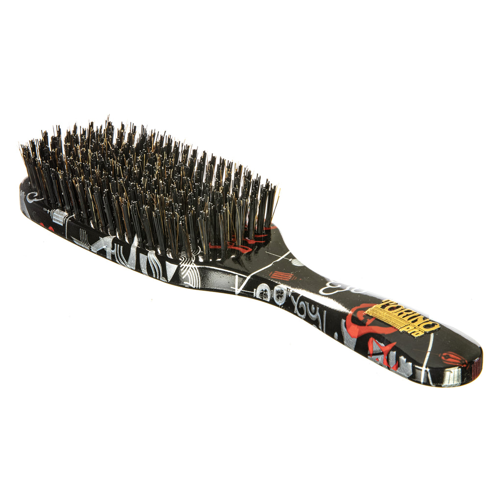 Torino Pro Wave Brush #257 - 7 Row Hard Long handle Brush  - Reinforced Bristles