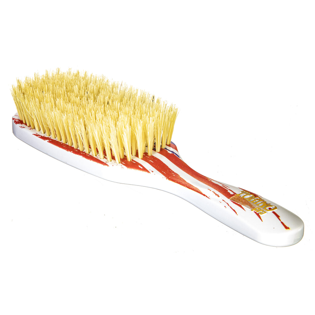 Torino Pro Wave Brush #263 - 7 Row Medium Long handle Brush  - 100% Extra Long Pure Boar Bristles
