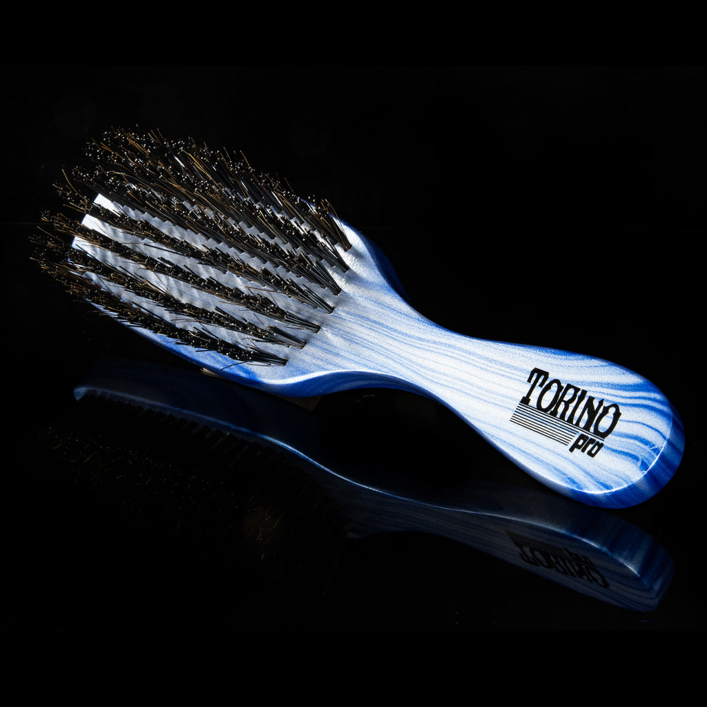 Torino Pro Wave Brush #711-  7 Row Hard Brush Long handle- Reinforced Bristles -  Great to control the wolf