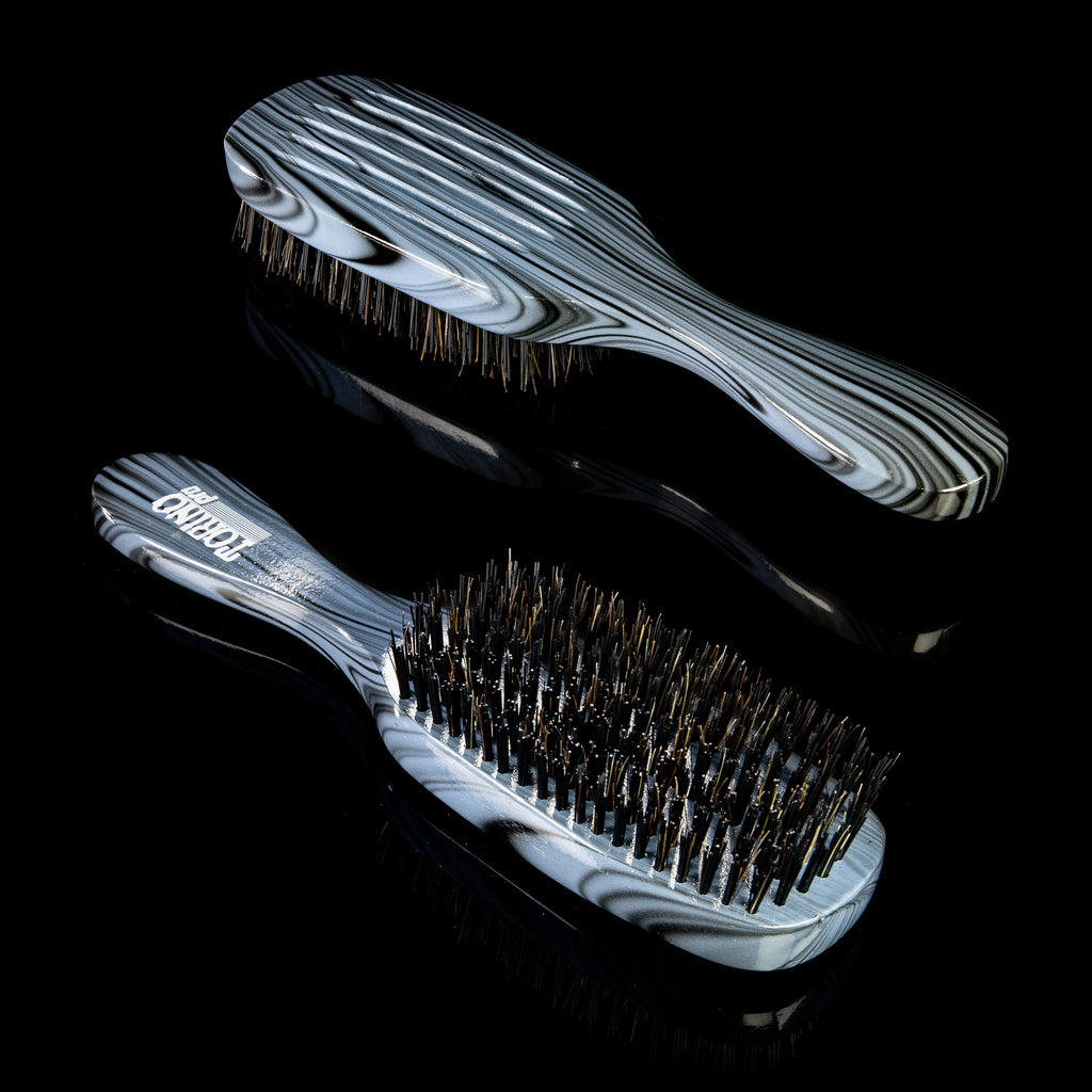 Torino Pro Wave Brush #718-  7 Row Hard Brush Long handle- Reinforced Bristles -  Great to control the wolf