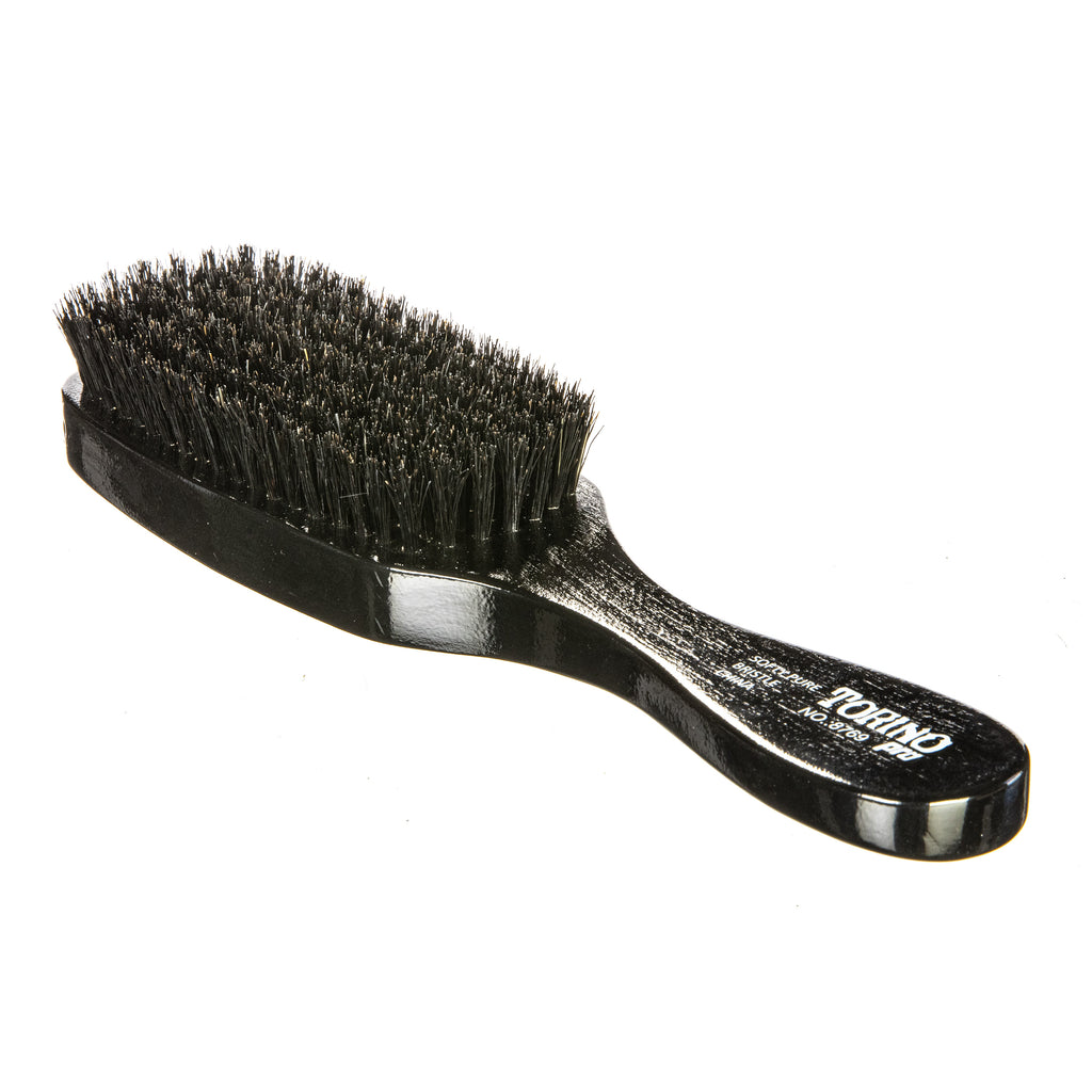Torino Pro Wave Brush #8769- 7 Row Soft Long Handle Wave brush - 100% Boar Bristles