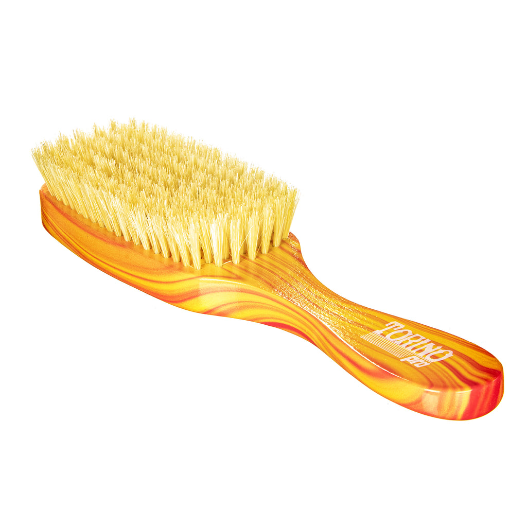 Torino Pro Wave Brush #8789- 7 Row Soft Long Handle 360 Wave brush - 100% Boar Bristles